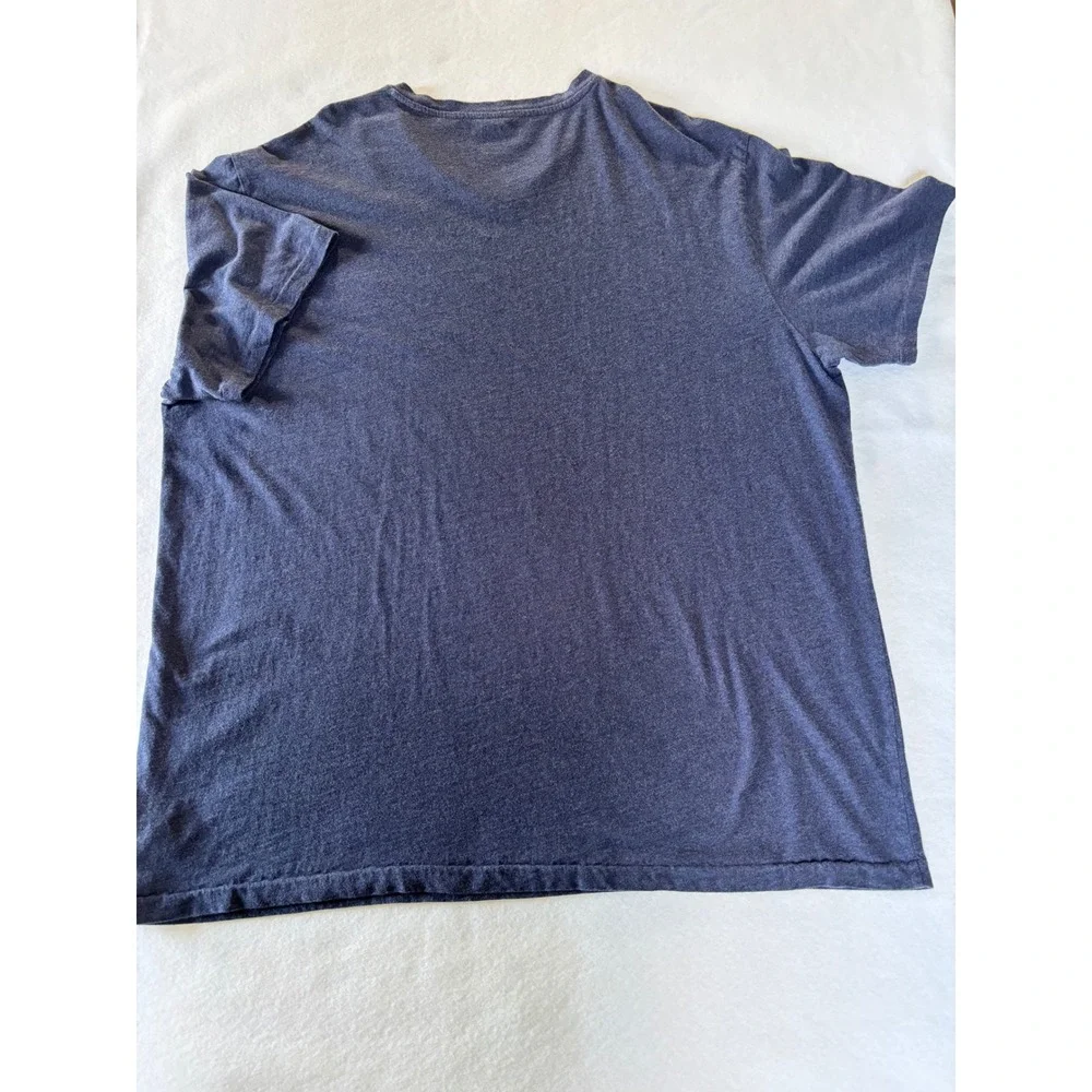 Polo Ralph Lauren Mens 2XLT V-Neck T-Shirt Heather Navy Blue Short Sleeve